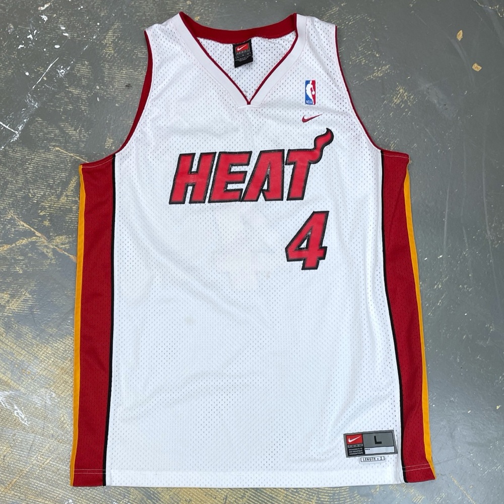Nike Caron Butler Miami Heat Swingman Jersey Large Vintage Stitched White Hot - Picture 11 of 11